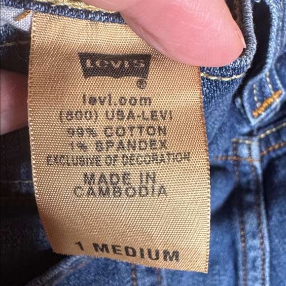 Levi’s Tilted 504 Straight Leg Jeans Women’s Size 1 Medium Blue Low Rise Y2K - Picture 7 of 9